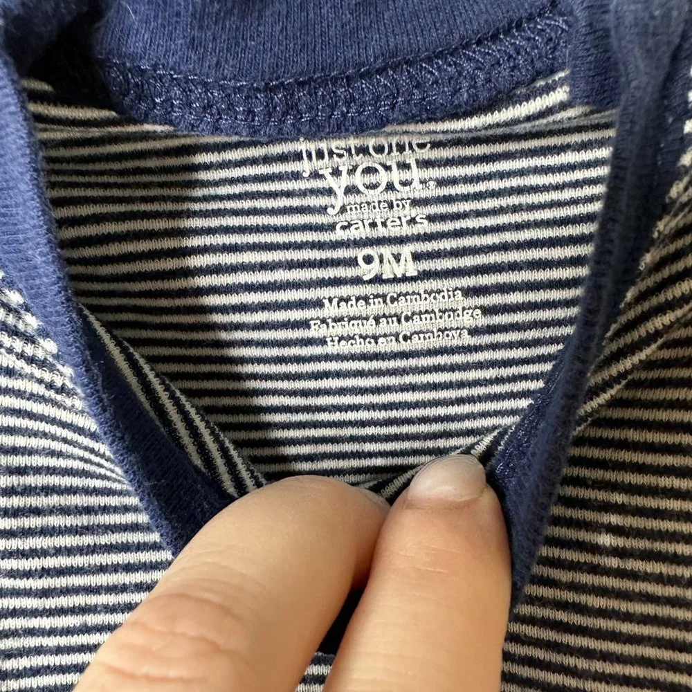 Just one You Blue Striped One Piece 9M